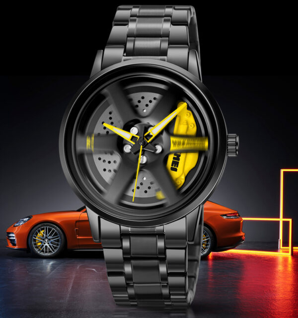 SKMEI SK 1787YL Men's Watch Wheels Design - Yellow