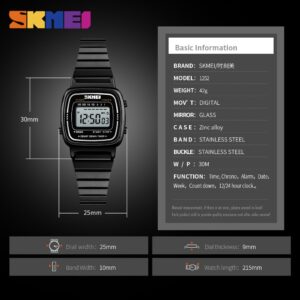 SKMEI SK 1252GD Women's Digital Watch Stainless Steel - Gold