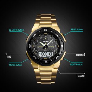 SKMEI SK 1370RG Men's Watch Stainless Steel - Rose Gold