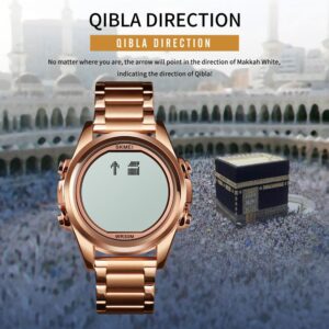 Skmei SK 1667SIWT  Islamic Prayer Watch with Qibla Direction and Azan Reminder - Silver White