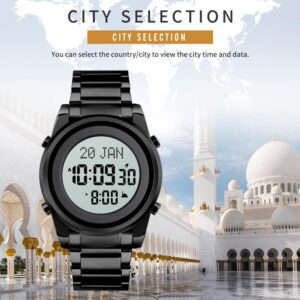 Skmei SK 1734SI  Islamic Prayer Watch with Qibla Direction and Azan Reminder - Silver