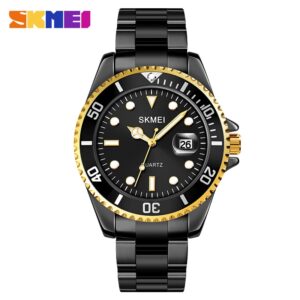 SKMEI SK 1779GDBK Men's Watch Stainless Steel - Gold Black