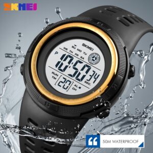 SKMEI SK 1773GDWT Unisex Sports watch Colorful Digital - Gold Black