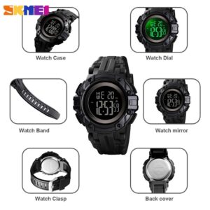 SKMEI SK 1545BKBK Sports Digital Men's Watch - Black Black