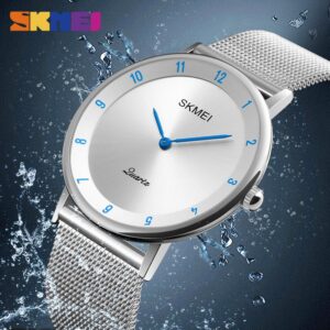 SKMEI SK 1264SIBU Simple Men's Casual Watch - Silver Blue