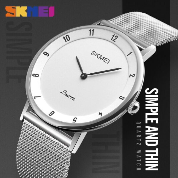 SKMEI SK 1264SIBU Simple Men's Casual Watch - Silver Blue