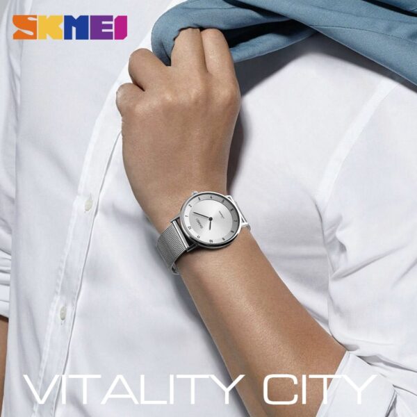 SKMEI SK 1264SIBU Simple Men's Casual Watch - Silver Blue