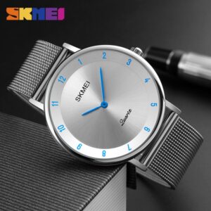 SKMEI SK 1264SIBU Simple Men's Casual Watch - Silver Blue