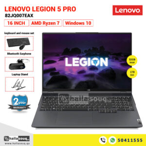 Lenovo Legion 5 Pro 16ACH6H, 82JQ007EAX, AMD Ryzen 7 5800H, 32GB RAM, 1TB SSD, 16 Inches FHD Display, Windows 10, 2 Years Warranty - Grey