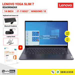 Lenovo Ideapad Yoga Slim 7 14ITL05, 82A300AEAX, Intel Core i7-1165G7 , 16GB RAM, 1TB SSD, 14 Inches FHD Display, Windows 10 + MS office 365 - Grey
