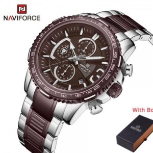 NAVIFORCE NF 8017 Men’s Watch Stainless Steel - Rose Gold Blue