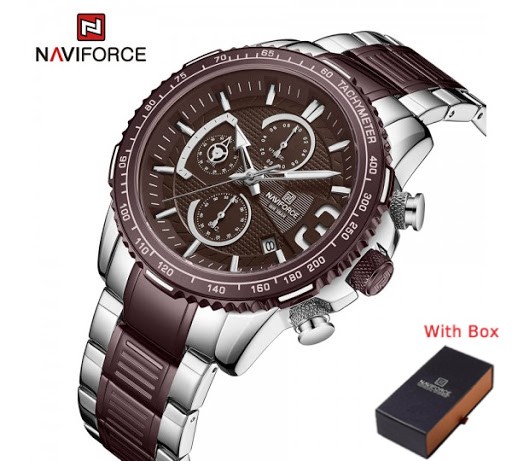 NAVIFORCE NF 8017 Men’s Watch Stainless Steel - Silver Blue