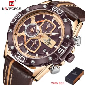NAVIFORCE NF 8018 Men's Luxury watch Stainless Steel - Black Black