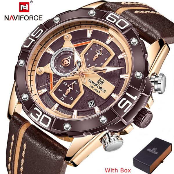 NAVIFORCE NF 8018 Men's Luxury watch Stainless Steel - Silver Black