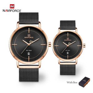 NAVIFORCE NF 3009 Couple watch Stainless Steel - Black Rose Gold