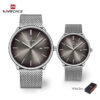 NAVIFORCE NF 3012 Couple watch Stainless Steel - Silver Black