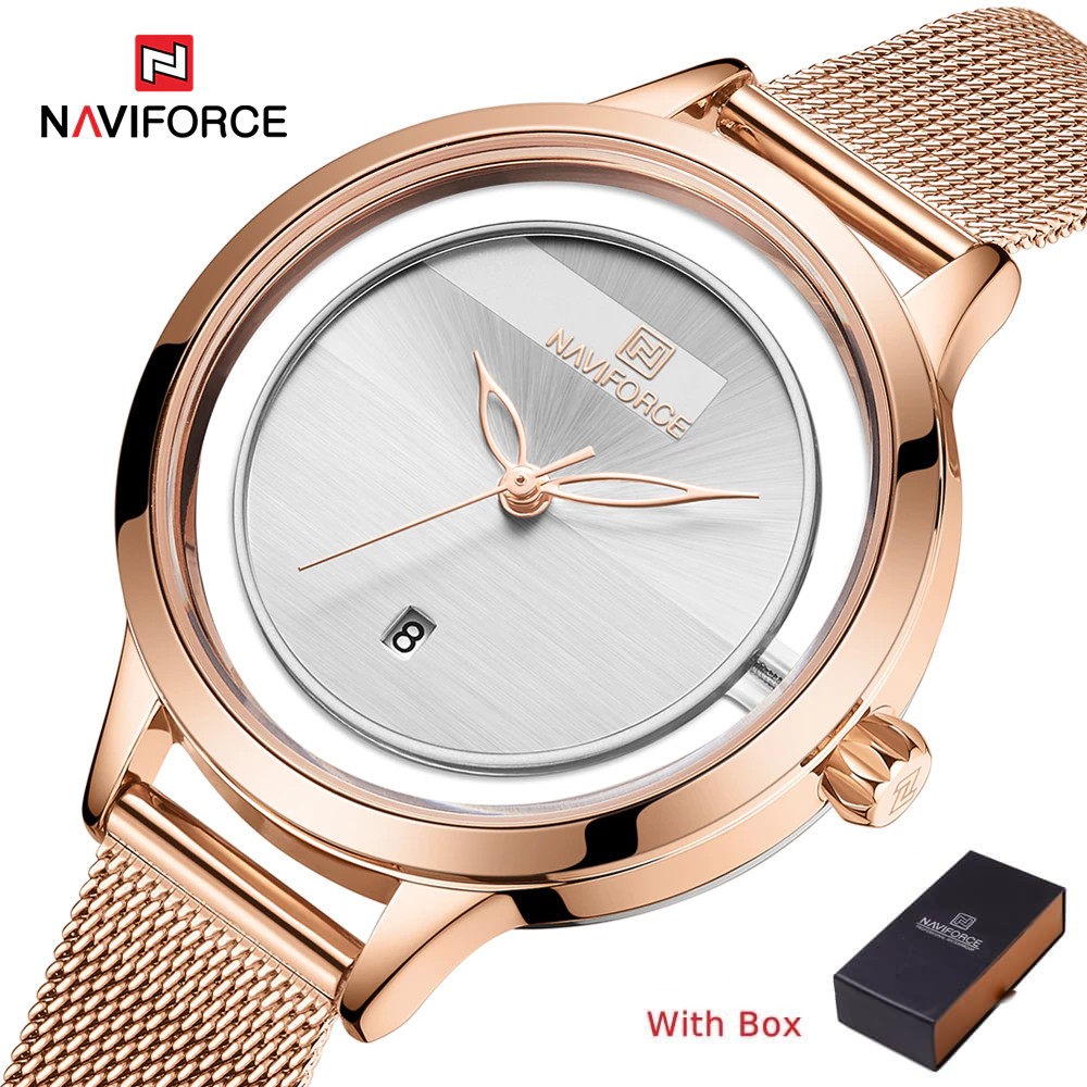 NAVIFORCE NF 5014 Women's Watch Stainless steel - Silver White