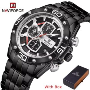 NAVIFORCE NF 8018L Men's Luxury Leather Watch - Blue