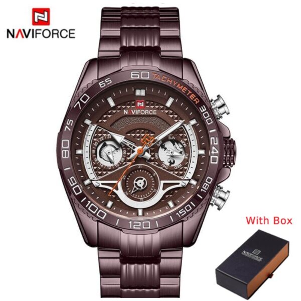 NAVIFORCE NF 9185 Men's Watch Stainless Steel - Silver Black