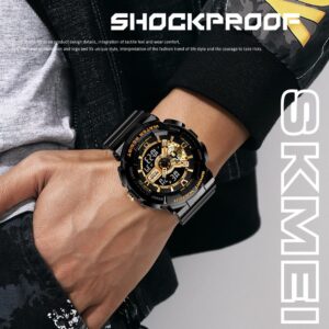 SKMEI SK 1688BKGD Men's Sports Watch - Black Gold