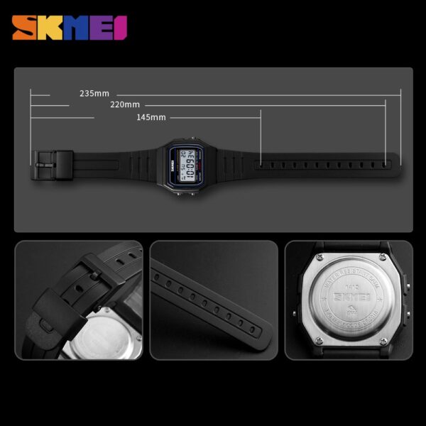 SKMEI SK 1412BKWT Women's Watch Digital - Black White