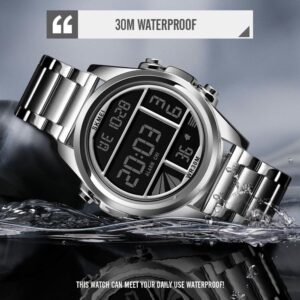 SKMEI SK 1448SI Men's Watch Creativity Digital Watch - Silver