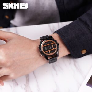 SKMEI SK 1448SI Men's Watch Creativity Digital Watch - Silver