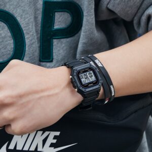 SKMEI SK 1496BKWT Men's Watch Digital Sport Wristwatch - Black White