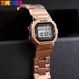 SKMEI SK 1433GD & 1456GD Couple Digital Watch - Gold