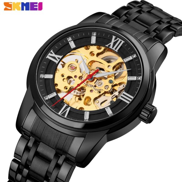 SKMEI SK 9222BKBU Men's Watch Automatic Stainless Steel  - Black Blue