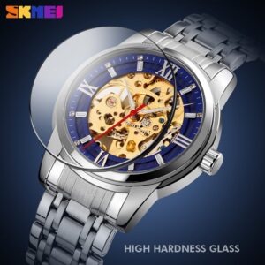 SKMEI SK 9222BKBU Men's Watch Automatic Stainless Steel  - Black Blue