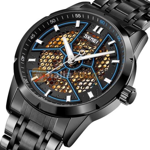 SKMEI SK 9225BU Men's Automatic Watch Stainless Steel Luminous Pointer - Black Blue