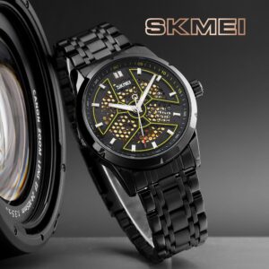 SKMEI SK 9225BU Men's Automatic Watch Stainless Steel Luminous Pointer - Black Blue