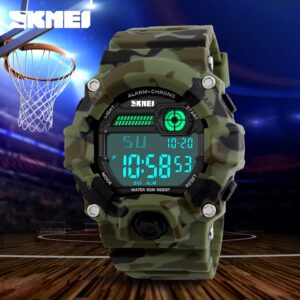 SKMEI SK 1197CMGN Men's Sport Digital Watch - Green Camouflage