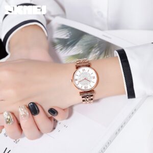 SKMEI SK 1533RG Stylish Elegant Design Women's Watch Rhinestone - Rose Gold