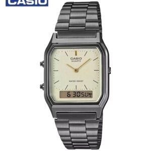 Casio AQ-230GG-9ADF (D184) Unisex Vintage Analog and Digital Watch White Dial