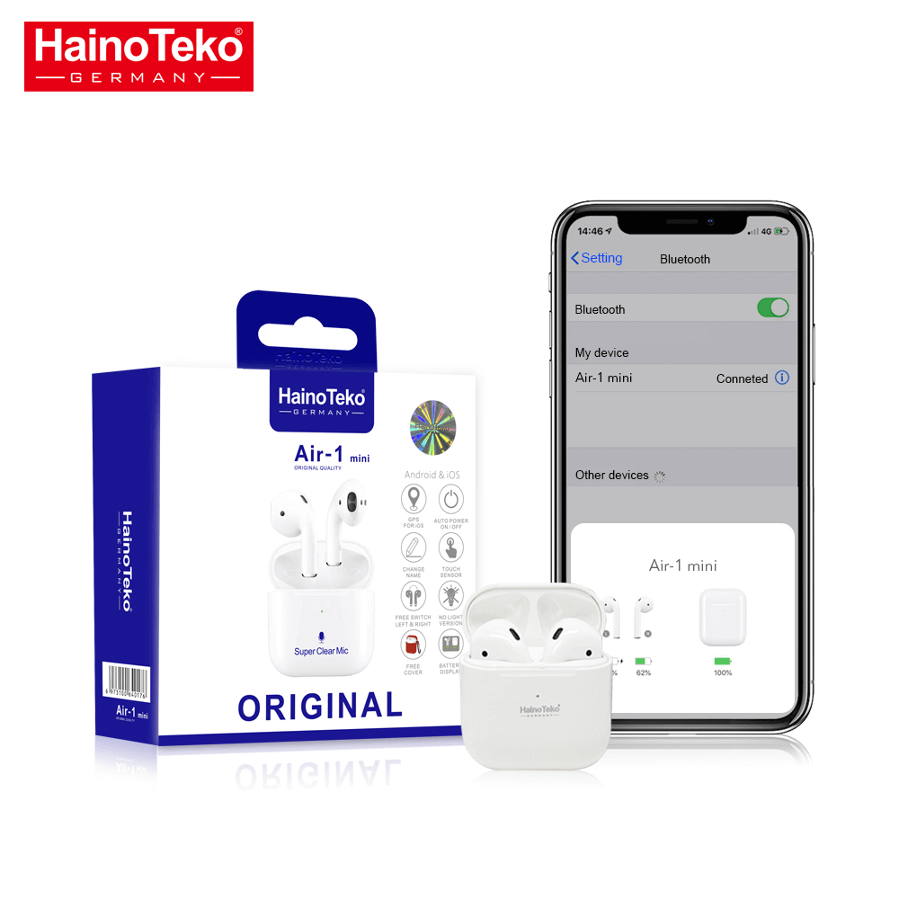 Haino Teko Air 1 Mini Wireless Earbuds - White