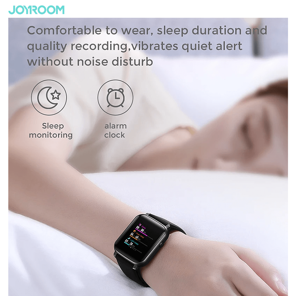 Joyroom JR-FT1 Smartwatch With 20mm Silicone Black Strap