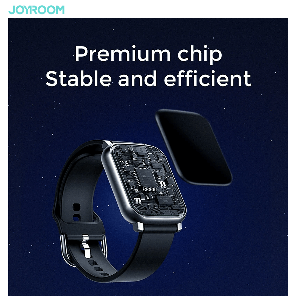 Joyroom JR-FT1 Smartwatch With 20mm Silicone Black Strap