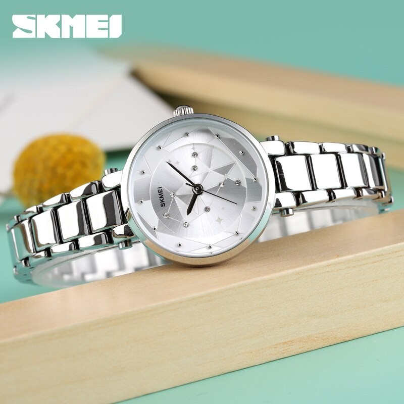 SKMEI SK 1411SI Women's Watch Diamond Elegant - Silver