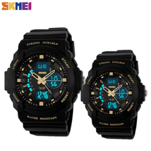 SKMEI SK 0955GD & 1061GD Couple Watch Sport - Gold