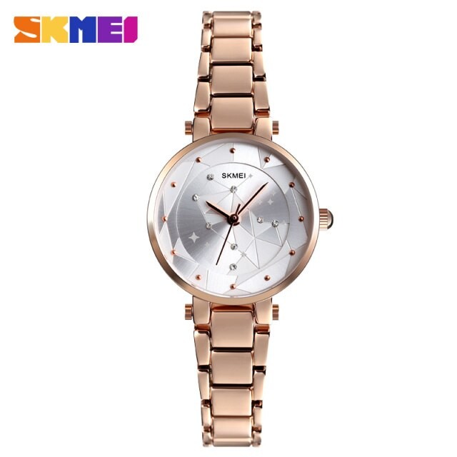 SKMEI SK 1411SI Women's Watch Diamond Elegant - Silver