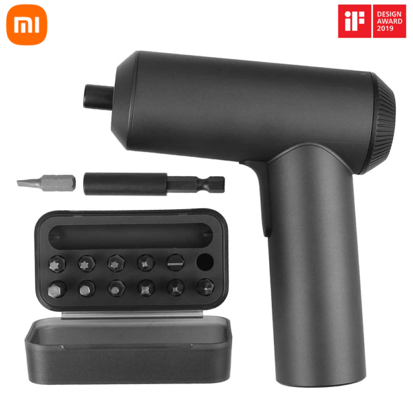 Xiaomi Mi Electric Screwdriver 3.6V, Cordless Rechargeable Electric Screwdriver (With 12Pcs S2 Screw Bits ) - Black