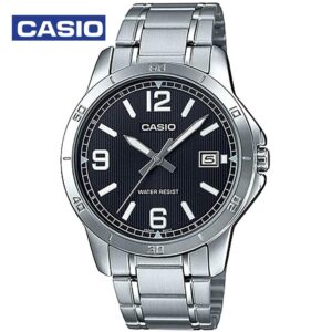 Casio MTP-V004D-1B2UDF Men's Analog Watch Black and Silver