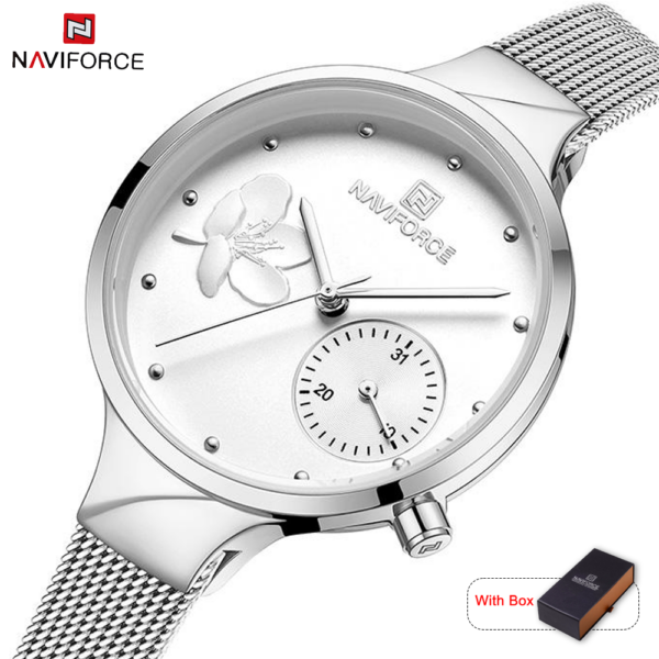NAVIFORCE NF 5001S Women's Watch Stainless Steel - Silver White
