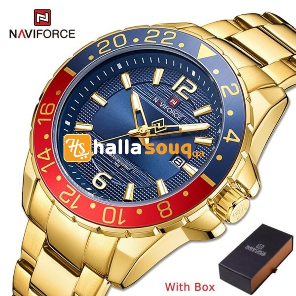 NAVIFORCE NF 9192 Men's Causal Stainless Steel watch - Silver Rose Gold