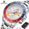 NAVIFORCE NF 9192 Men's Causal Stainless Steel watch - Silver Rose Gold