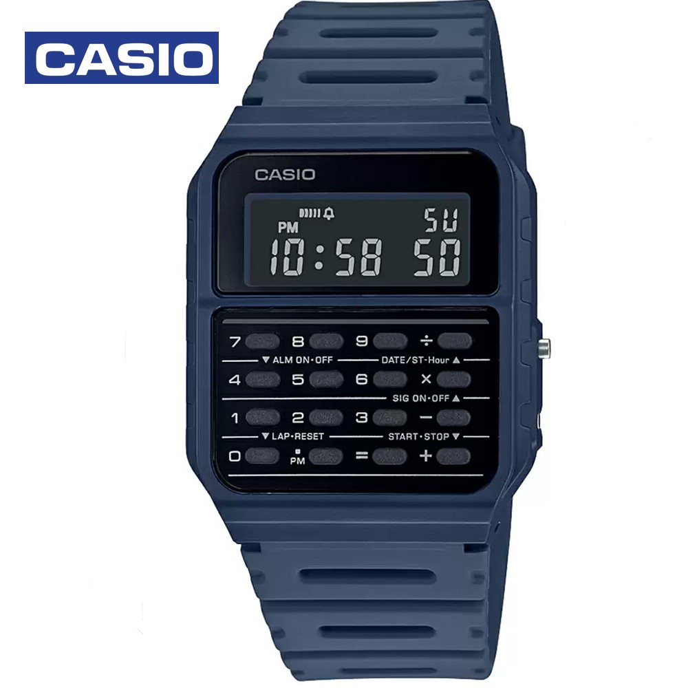 Casio CA-53WF-2BDF Men's Vintage Collection Calculator Watch - Blue