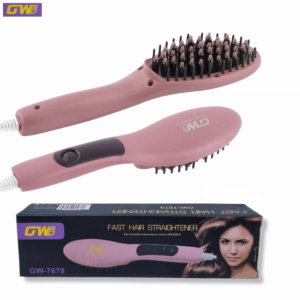 GW-7679 Mini Hair Smoothening Brush- Pink