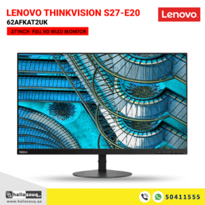Lenovo ThinkVision S27e-20 62AFKAT2UK, 27Inch LED Backlit LCD Monitor - Black